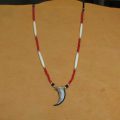 Single Bear Claw & Glass Beads Necklace