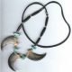 Three Bear Claw Necklace with Turquoise Nuggets