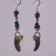 Alaskan Wolf Claw and Gemstone Earrings
