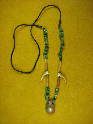 Turtle Claw & Gemstone Turtle with Gemstone Chips Necklace #120