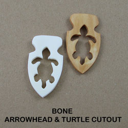 Bone Arrowhead & Turtle Cutout