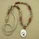 Bone Animal Cutout & Gemstone Chips Necklace 110