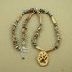 Bone Animal Cutout & Gemstone Chips Necklace 111