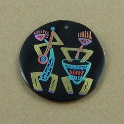 Shell Focal and Gemstone Chips Necklace: Music Band