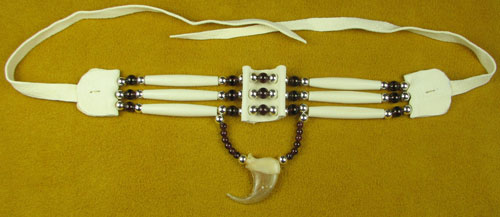Three Strand Garnet & Wild Cat Claw Choker
