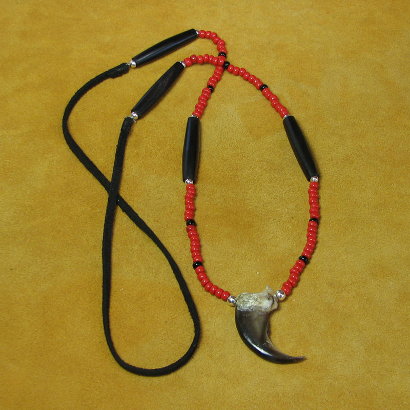 Handmade art jewelry,crystal inlay modern red-black-silver polymer clay  necklace | eBay
