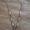 Bone Bear Cutout with Turquoise Beads Necklace