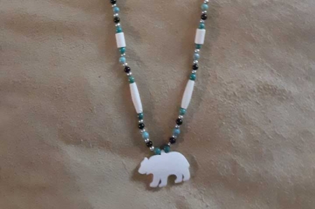Bone Bear Cutout Necklace