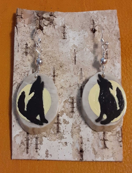 Deer Antler Earrings - Coyote